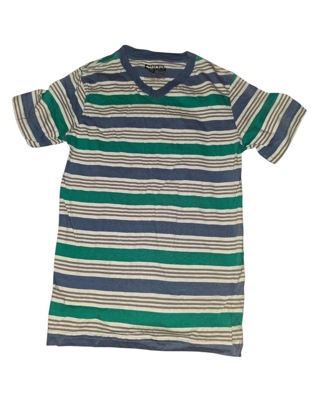 8/2/29.Boys Open Trails Striped Tee(PRICE IS FIRM IF YOUR JUST BUYING THIS ITEM)